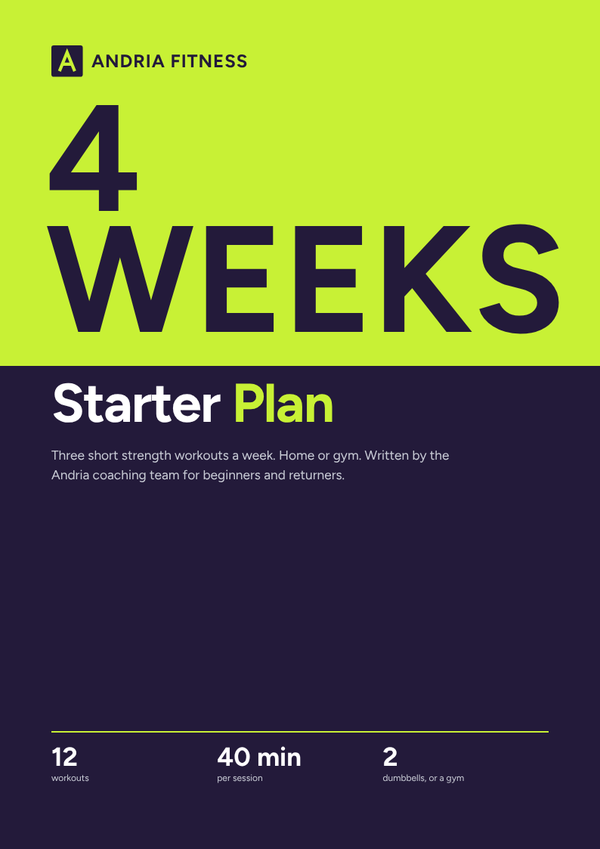 Cover of the Andria 4-week starter plan